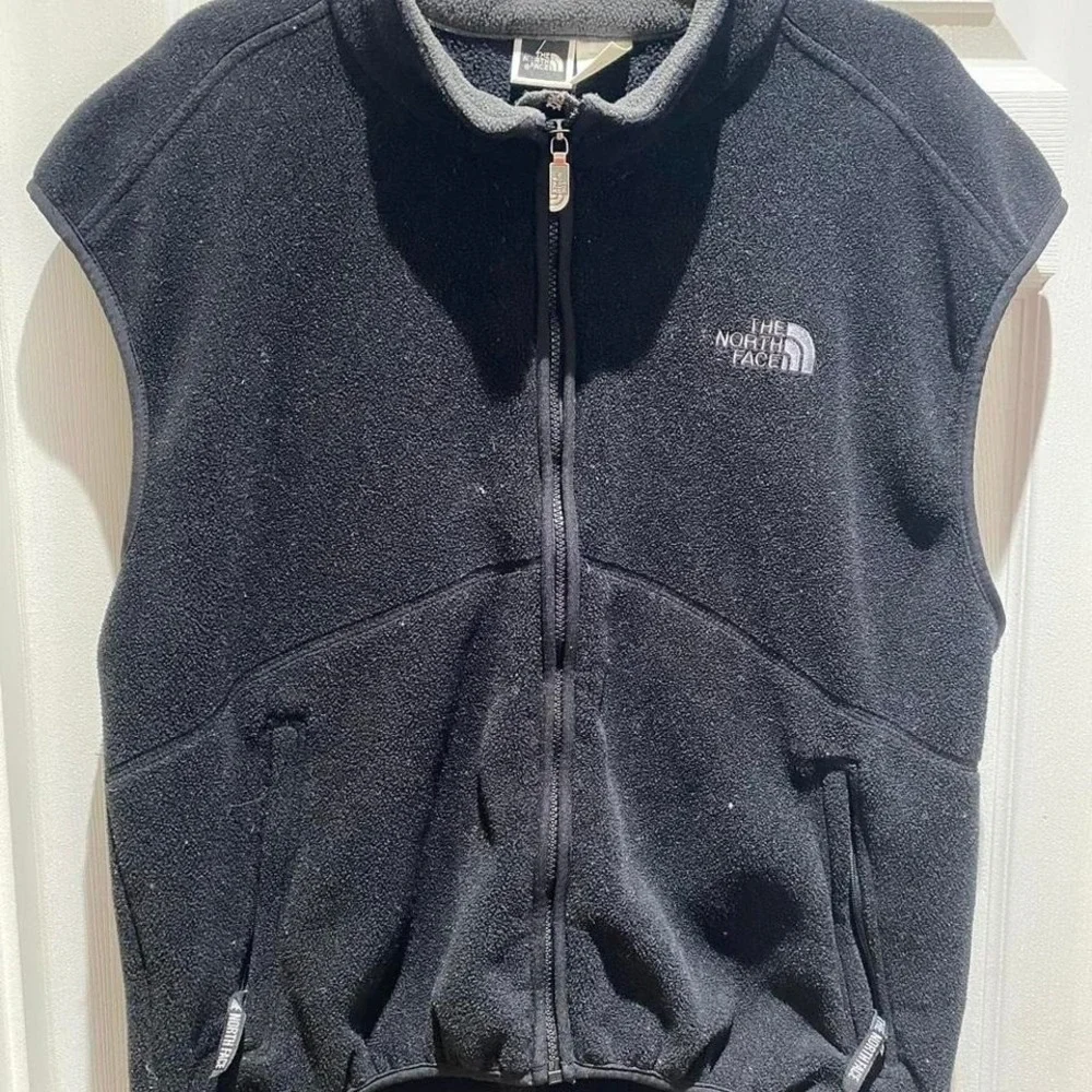 The North Face black fleece vest Size L